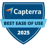 Capterra Best Ease of Use 2025 Badge