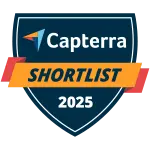 Capterra Shortlist 2025 Badge