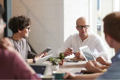 People in a meeting