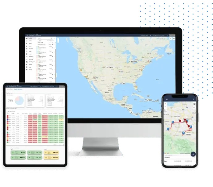 Multiple devices displaying the OSG Platform